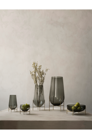 Smoked Green Glass Bowl | Audi Copenhagen Echasse | Oroa.com