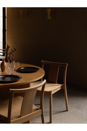Upholstered Seat Oak Dining Chair | Audo Copenhagen Merkur | Oroa.com