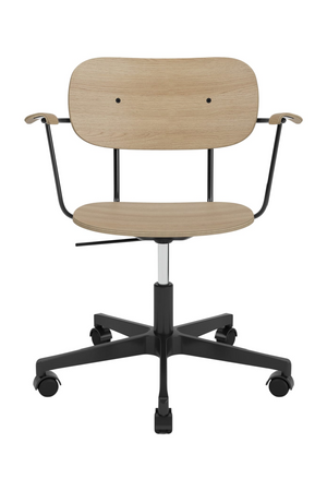 Aluminum Base Oak Swivel Chair | Audo Copenhagen Co Task