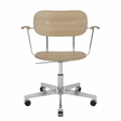 Aluminum Base Oak Swivel Chair | Audo Copenhagen Co Task | Oroa.com