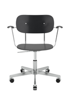 Aluminum Base Oak Swivel Chair | Audo Copenhagen Co Task