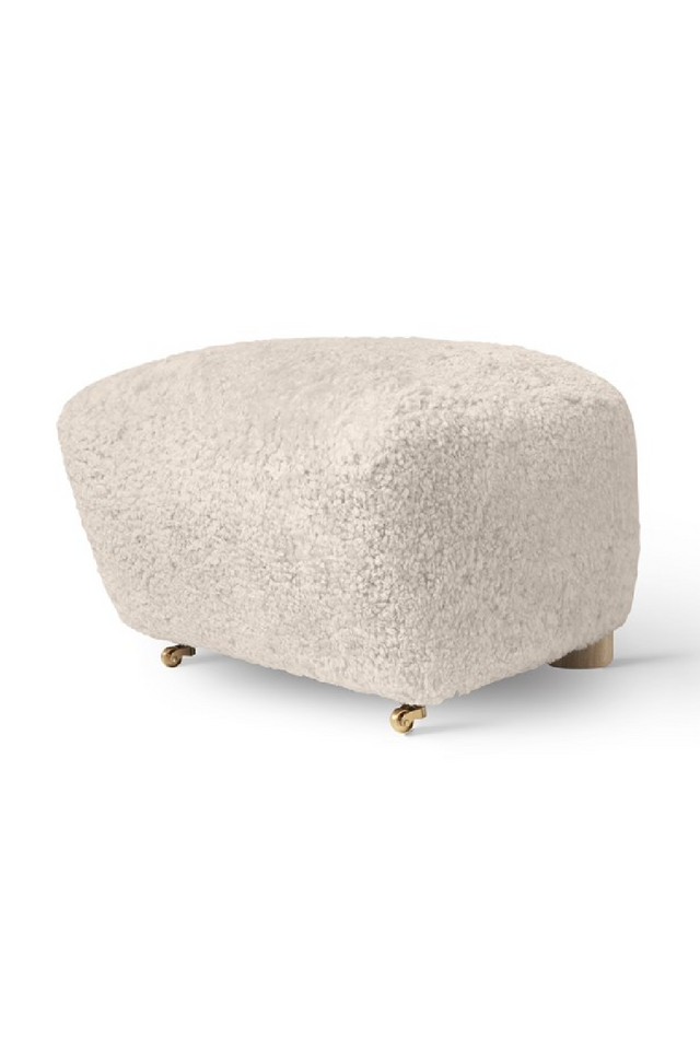 Oak Leg Upholstered Ottoman | Audo Copenhagen The Tired Man | Oroa.com