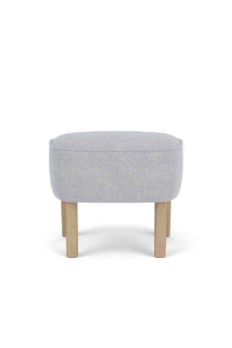 Oak Base Upholstered Ottoman | Audo Copenhagen Ingeborg | Oroa.com