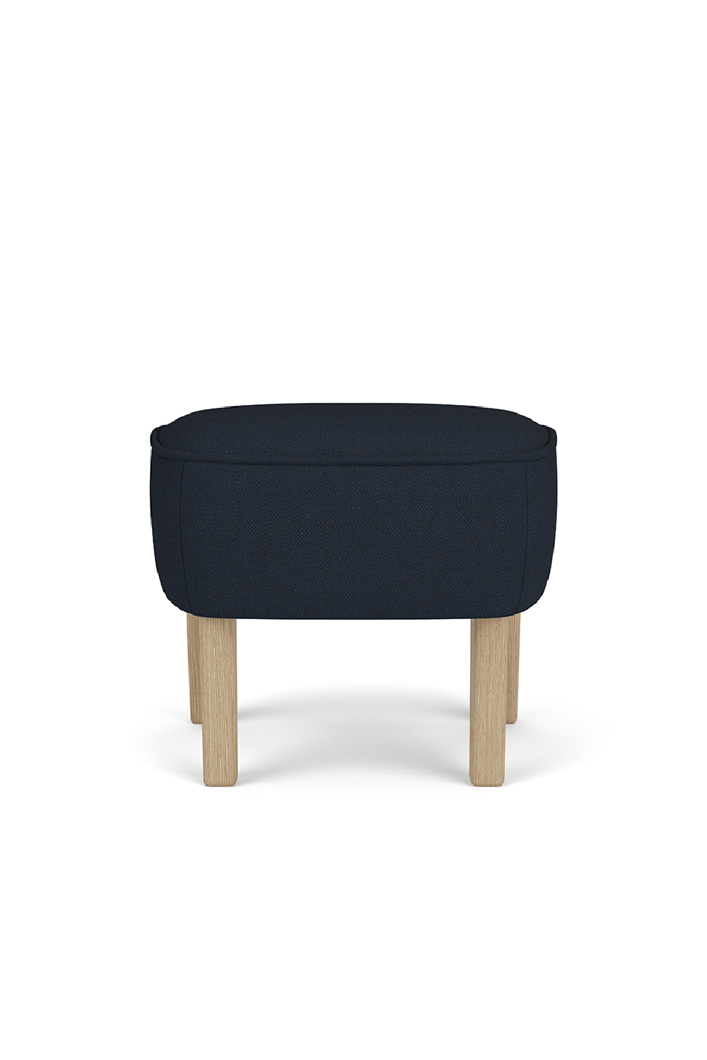 Oak Base Upholstered Ottoman | Audo Copenhagen Ingeborg | Oroa.com