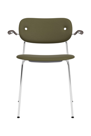 Chrome Padded Dining Armchair | Audo Copenhagen Co | Oroa.com