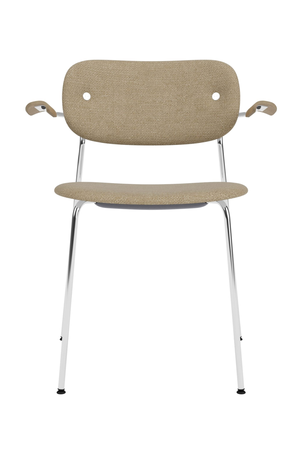 Chrome Padded Dining Armchair | Audo Copenhagen Co | Oroa.com