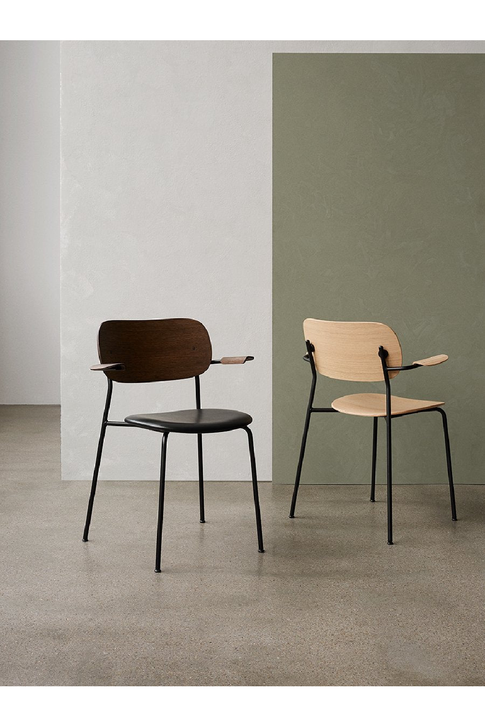 Black Framed Oak Dining Armchair | Audo Copenhagen Co | Oroa.com