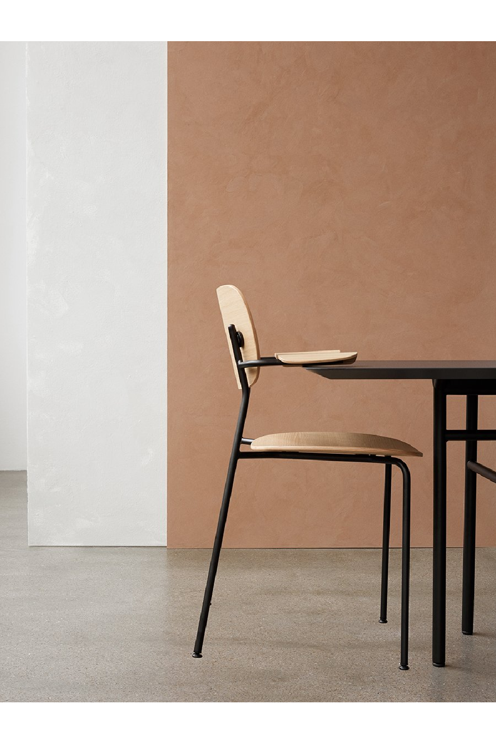 Black Framed Oak Dining Armchair | Audo Copenhagen Co | Oroa.com