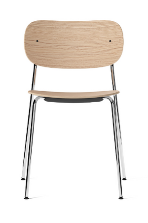 Chrome Base Oak Dining Chair | Audo Copenhagen Co | Oroa.com