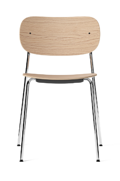 Chrome Base Oak Dining Chair | Audo Copenhagen Co | Oroa.com