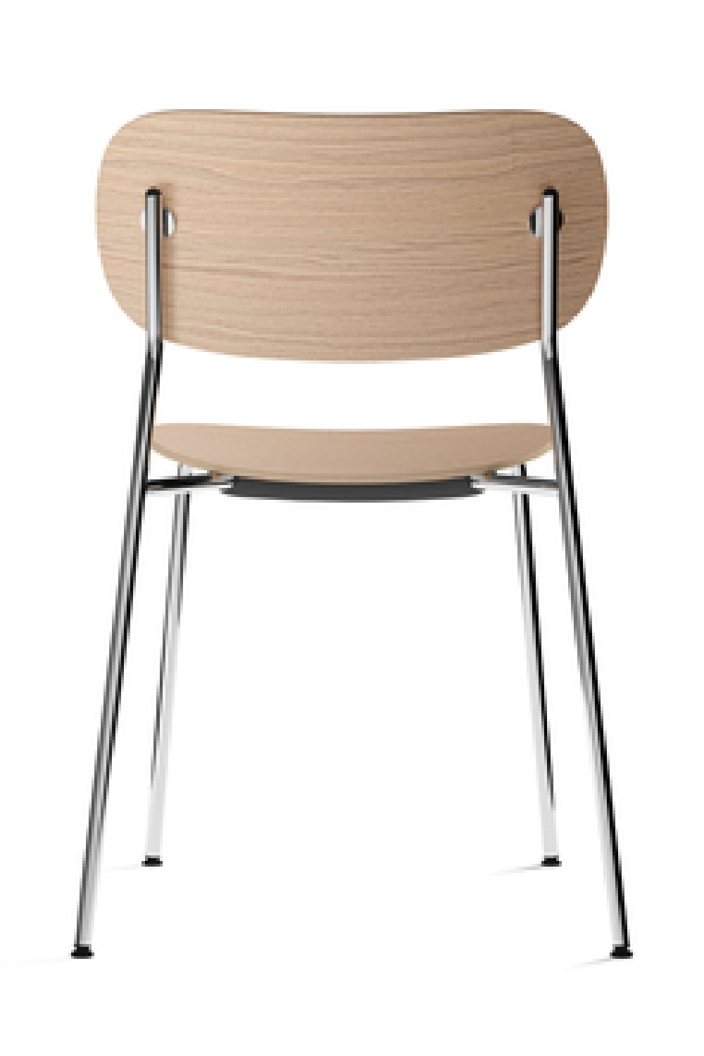 Chrome Base Oak Dining Chair | Audo Copenhagen Co
