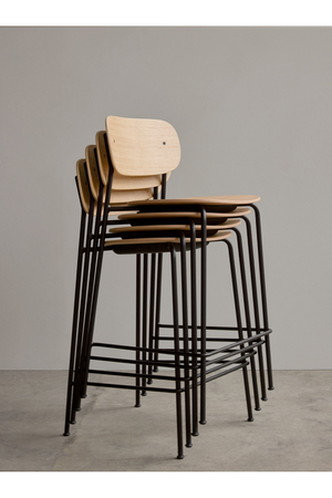 Oak Veneer Bar Chair | Audo Copenhagen Co | Oroa.com