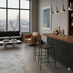   Oak Veneer Bar Chair | Oroa.com