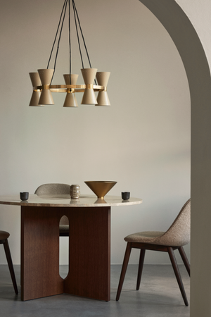 Intersecting-Base Round Dining Table | Audo Copenhagen Androgyne | Oroa.com