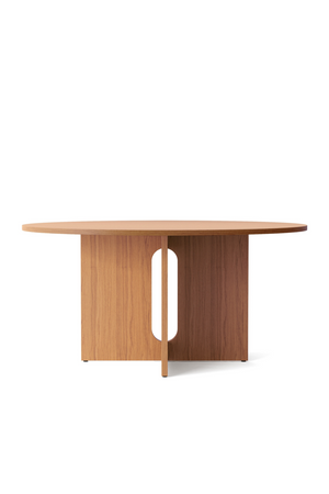 Intersecting-Base Round Dining Table | Audo Copenhagen Androgyne | Oroa.com
