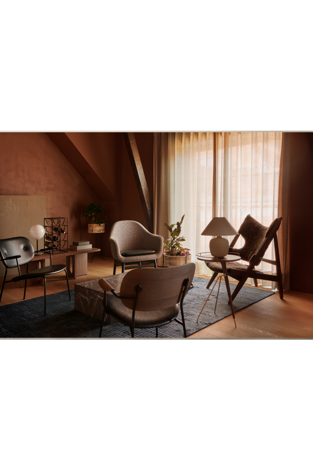 Upholstered Oak Lounge Chair | Audo Copenhagen Co | Oroa.com