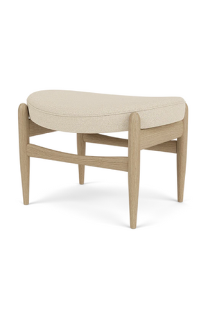 Wooden Base Padded Ottoman | Audo Copenhagen Elizabeth | Oroa.com