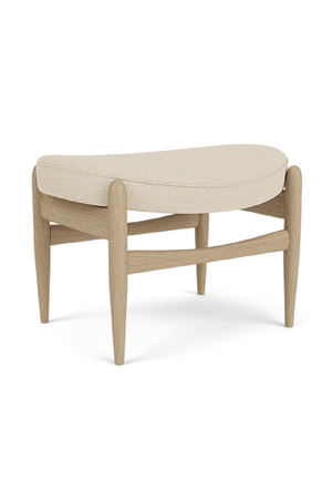 Wooden Base Padded Ottoman | Audo Copenhagen Elizabeth | Oroa.com