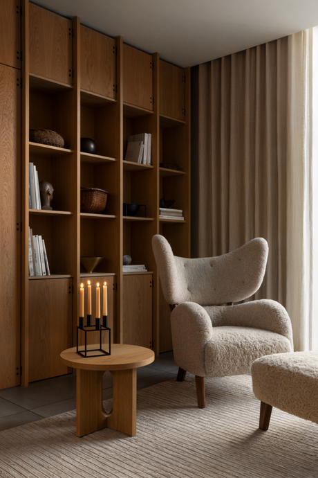 Wooden Leg Upholstered Ottoman | Audo Copenhagen My Own Chair | Oroa.com