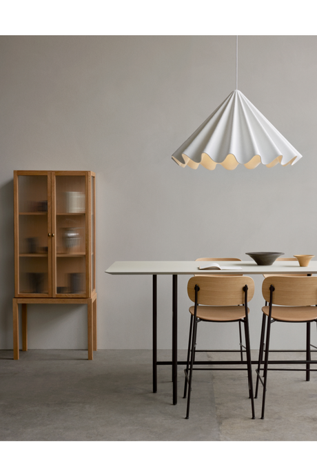 White Wavy Conical Pendant Lamp | Audo Copenhagen Dancing | Oroa.com