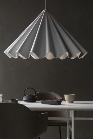 White Wavy Conical Pendant Lamp | Audo Copenhagen Dancing | Oroa.com