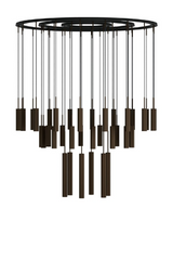Bronzed Tube Chandelier | Audo Copenhagen Tubulaire | Oroa.com