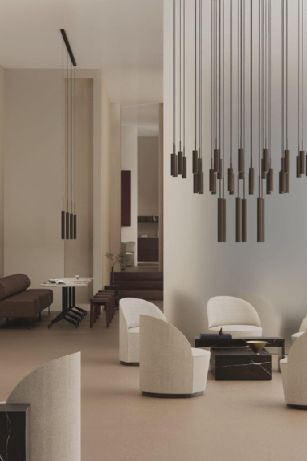 Bronzed Tube Chandelier | Audo Copenhagen Tubulaire