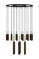 Bronzed Tube Chandelier | Audo Copenhagen Tubulaire | Oroa.com