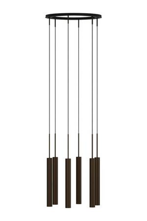 Bronzed Tube Chandelier | Audo Copenhagen Tubulaire | Oroa.com