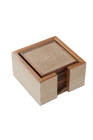 Shagreen Coasters with Box (6) | Andrew Martin Lexi | Oroa.com