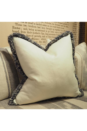 Fringed Linen Cushion | Andrew Martin Beagle | Oroa.com