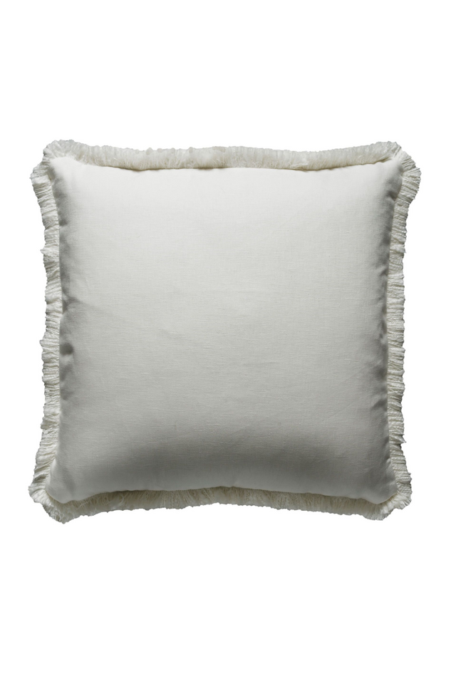 Fringed Linen Cushion | Andrew Martin Beagle | Oroa.com