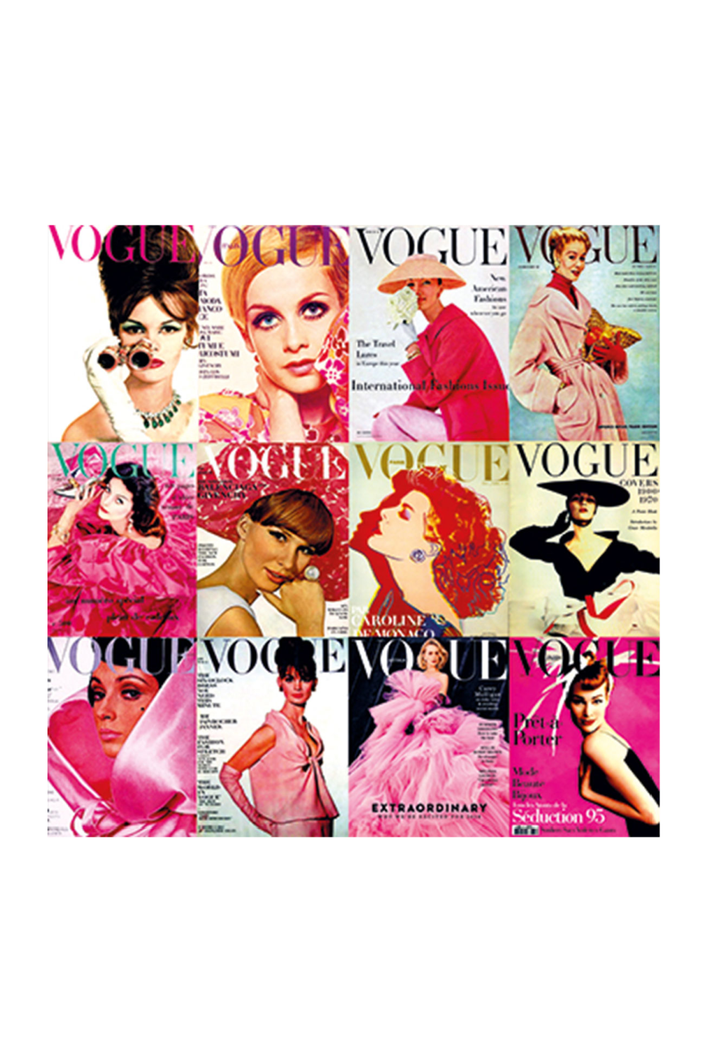 Pink Fashion Magazine Photographic Artwork | Andrew Martin Vogue Covers Vol. 1 | Oroa.com