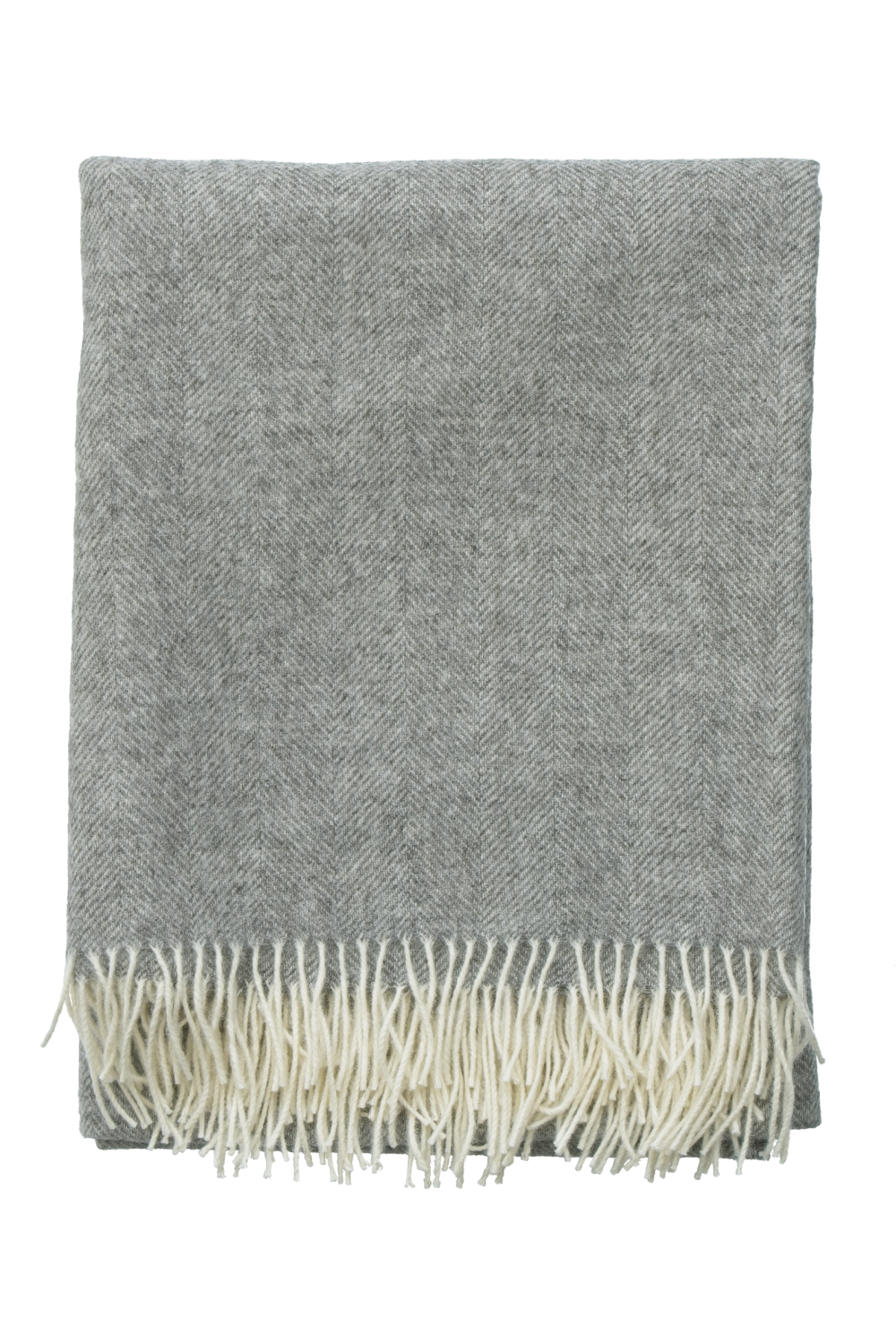 Wool Fringed Throw | Andrew Martin Herringbone | Oroa.com