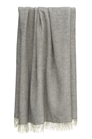 Wool Fringed Throw | Andrew Martin Herringbone | Oroa.com