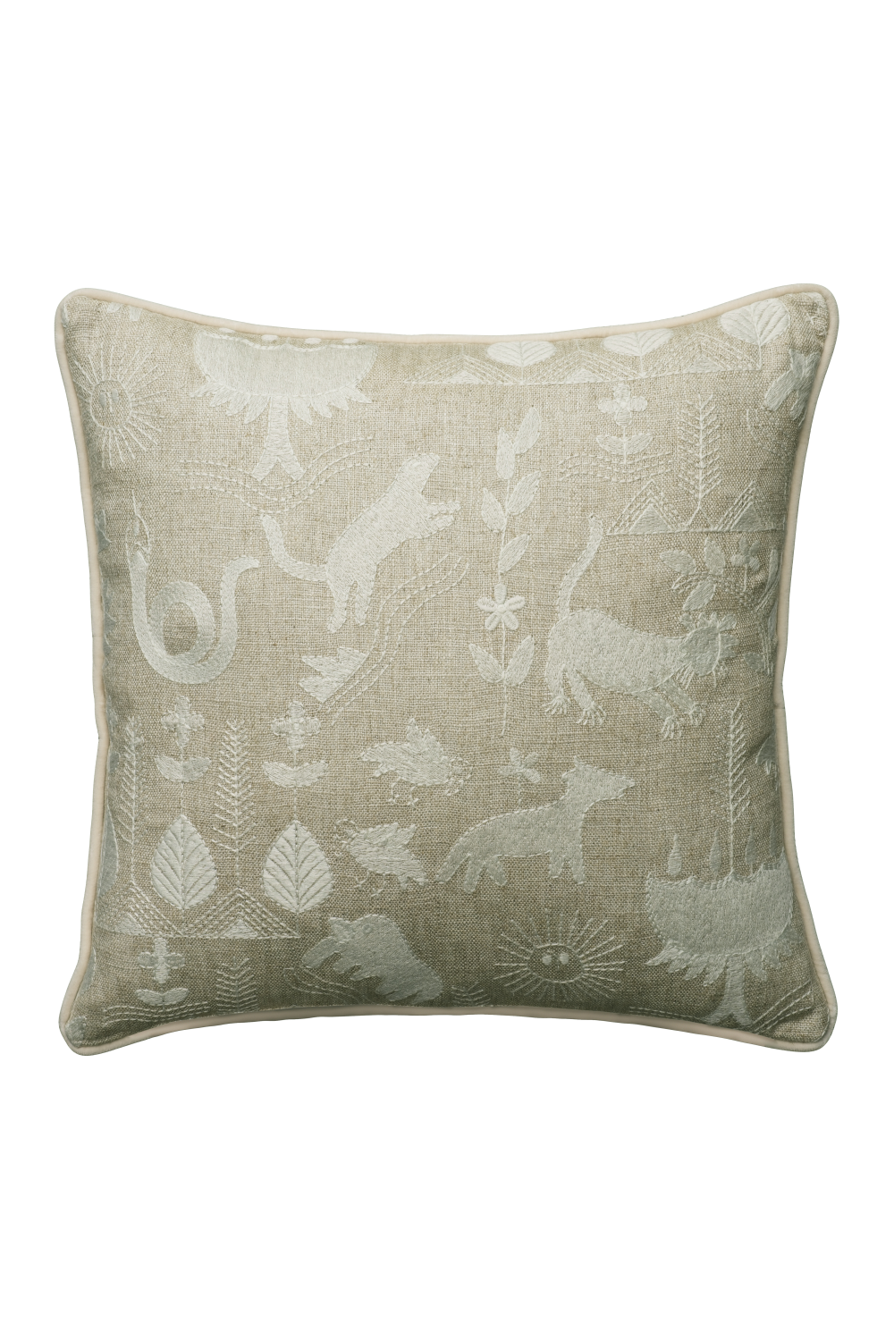 Embroidered Linen Cushion | Andrew Martin Scout | Oroa.com
