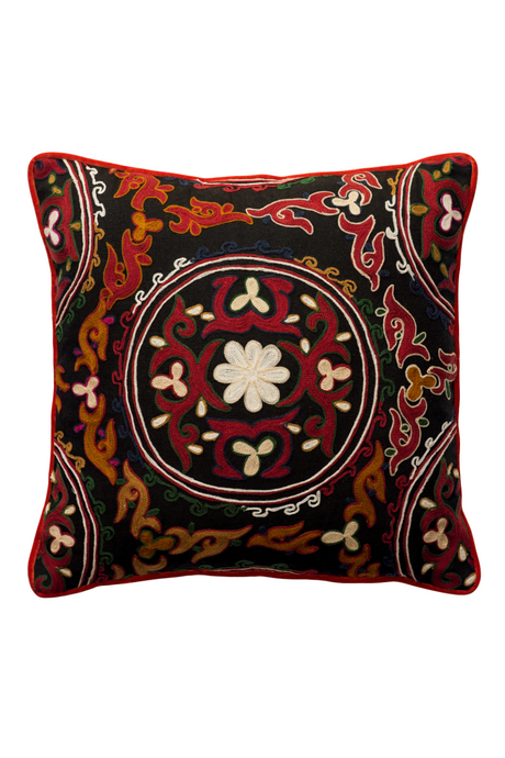 Floral Embroidered Linen Cushion | Andrew Martin Yurt | Oroa.com
