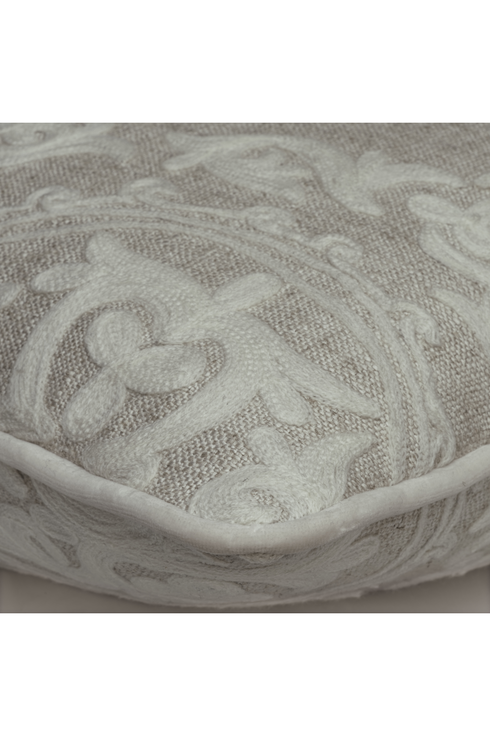 Floral Embroidered Linen Cushion | Andrew Martin Yurt | Oroa.com