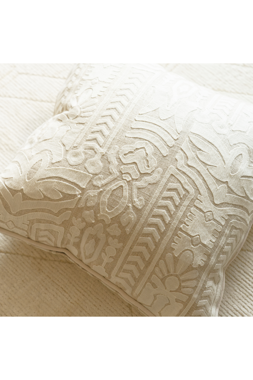 Linen Embroidered Cushion | Andrew Martin Totem | Oroa.com