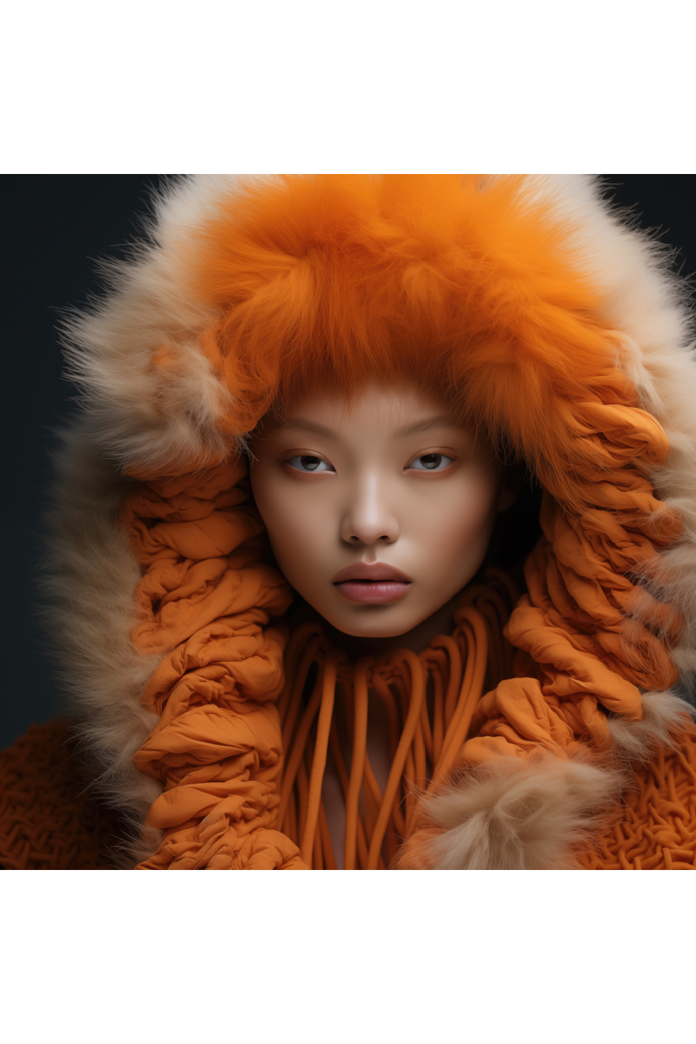 Fur-Hooded Woman Plexiglass Artwork | Andrew Martin Fire And Ice | Oroa.com