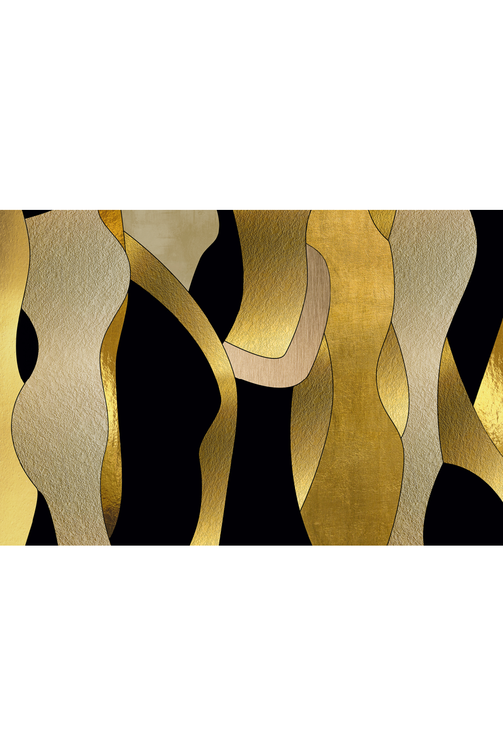 Modern Abstract Plexiglass Artwork | Andrew Martin Composition In Gold | Oroa.com