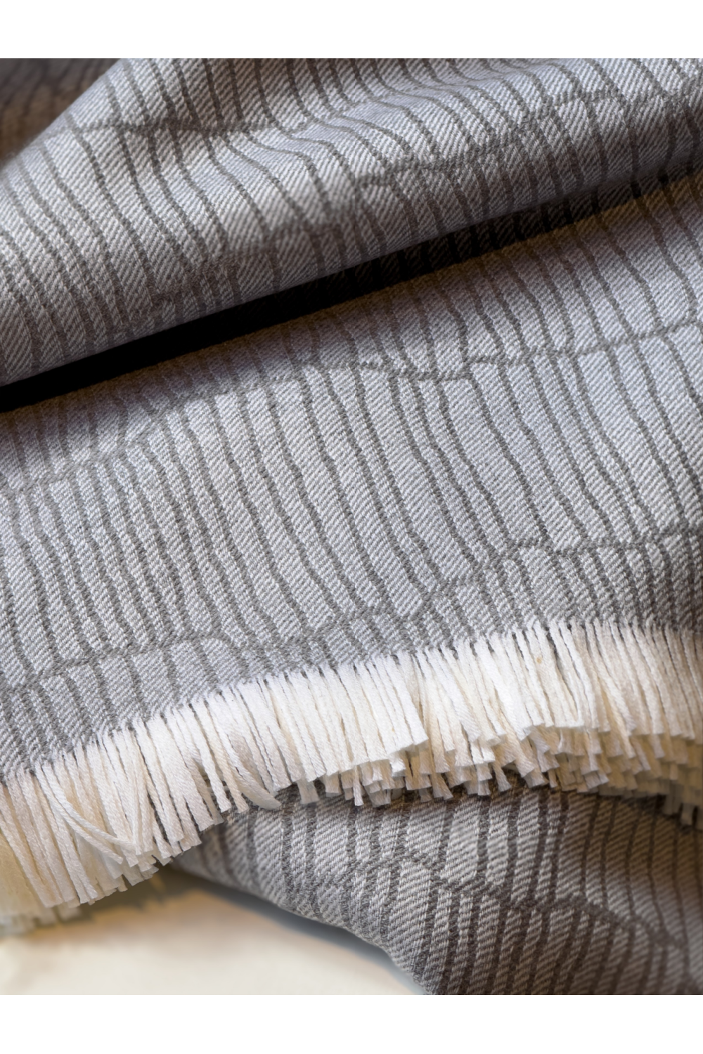 Merino Wool Trimmed Throw | Andrew Martin Canale | Oroa.com