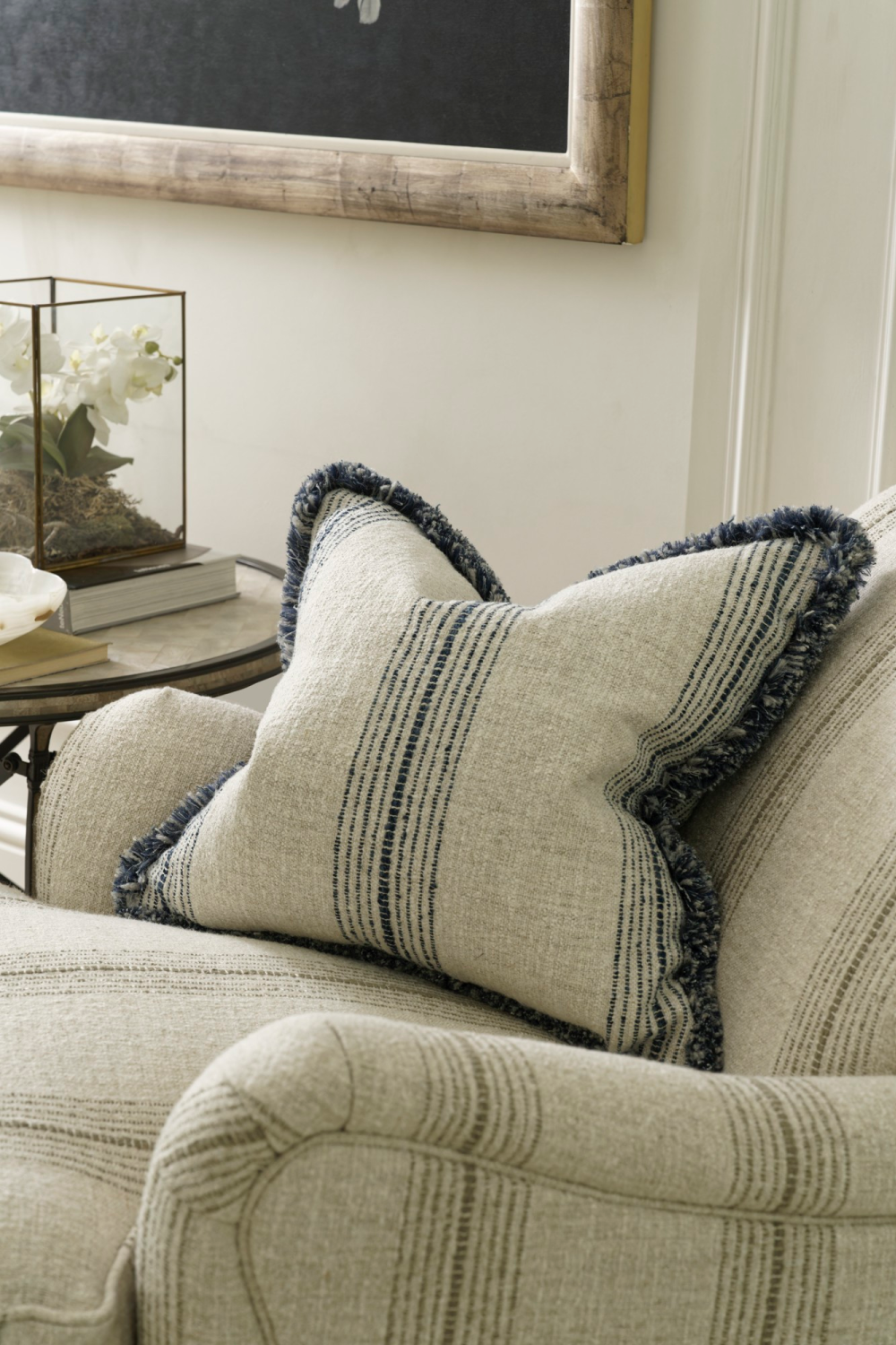 Stripe Linen Cushion | Andrew Martin Atrani | Oroa.com