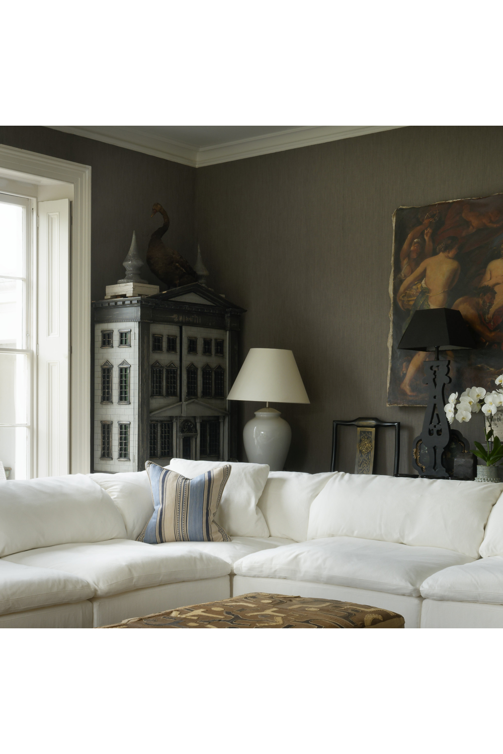 Triangular Motif Square Cushion | Andrew Martin Las Salinas | Oroa.com