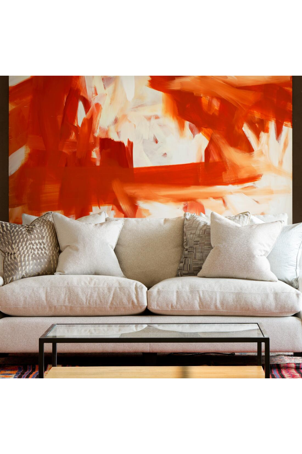 Patterned Epingle Velvet Cushion | Andrew Martin Park | Oroa.com