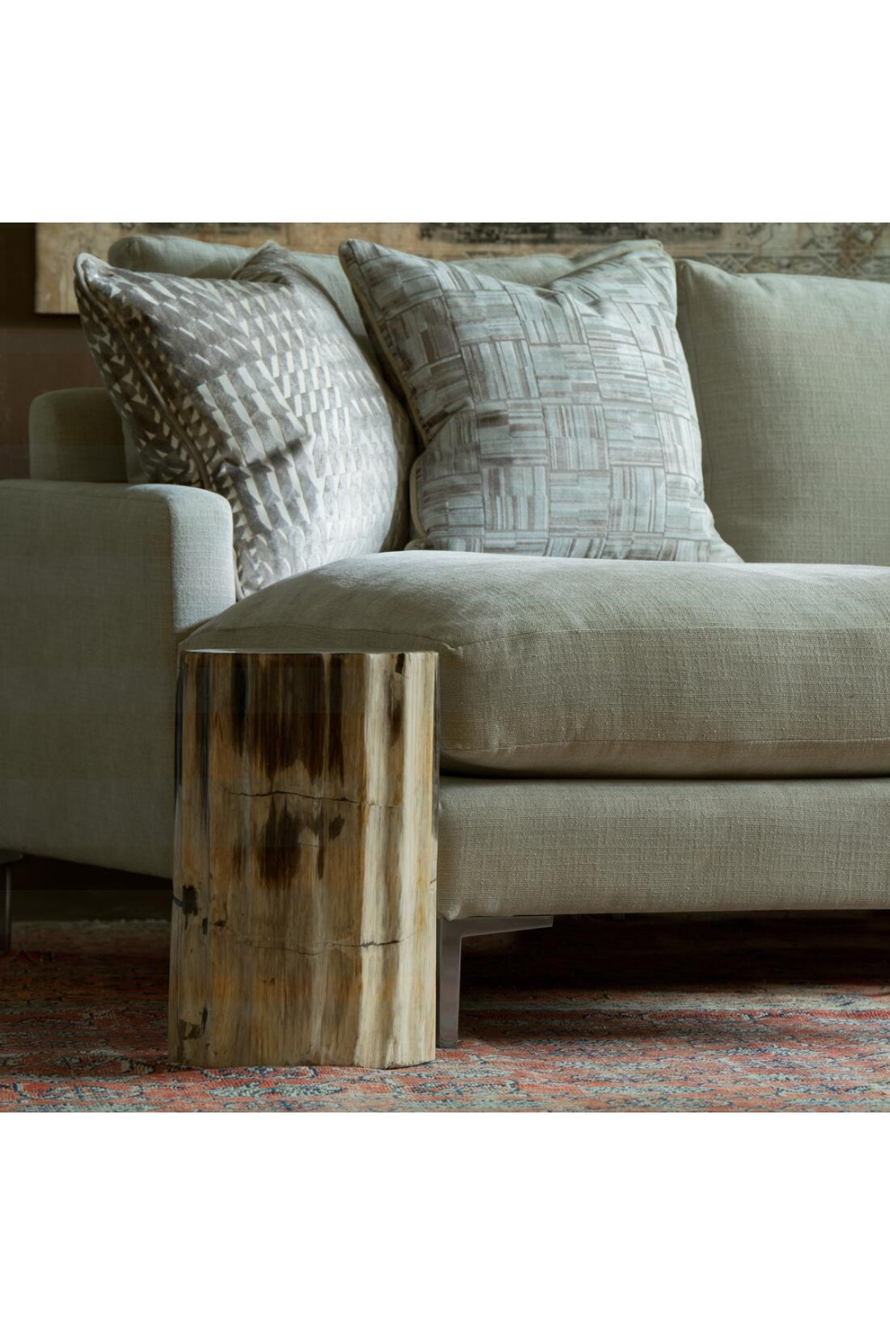 Geometric Epingle Velvet Cushion | Andrew Martin Lexington | Oroa.com