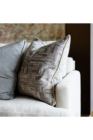 Geometric Epingle Velvet Cushion | Andrew Martin Lexington | Oroa.com