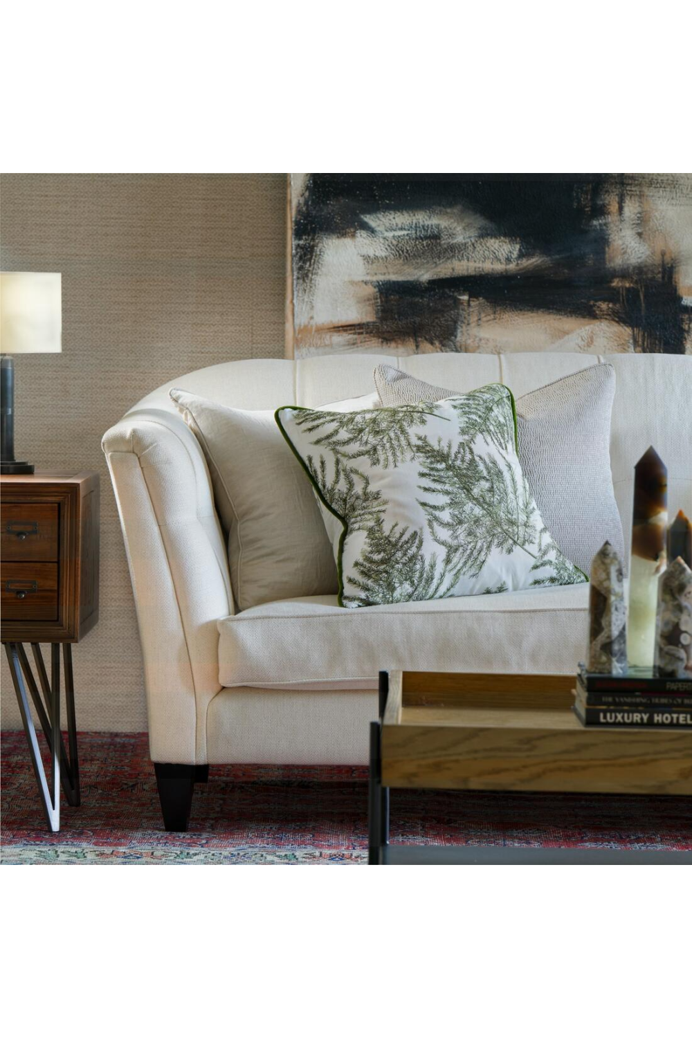 Leaf Embroidered Cushion | Andrew Martin Brooklyn | Oroa.com