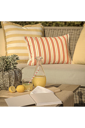 Trimmed Stripe Outdoor Cushion | Andrew Martin Tote | Oroa.com