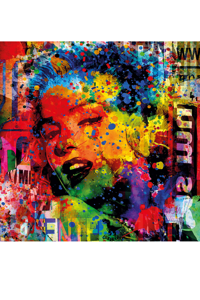 Monroe Portrait Plexiglass Artwork | Andrew Martin Some Like It Colourful | Oroa.com